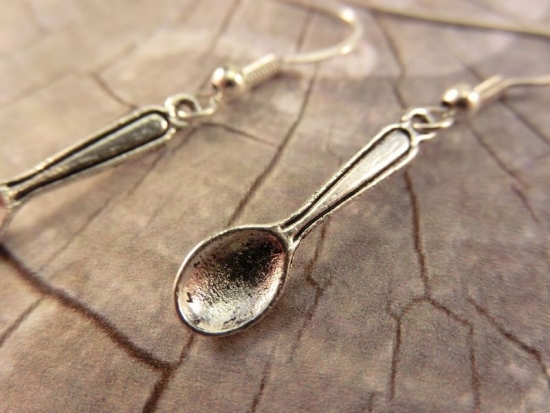 Löffel Ohrringe Vintage Optik spoon Tee Zucker
